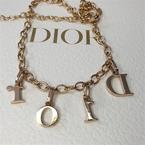 dior neck lace|dior letters necklace value.